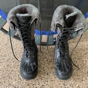 Black and gray UGG boots  three times